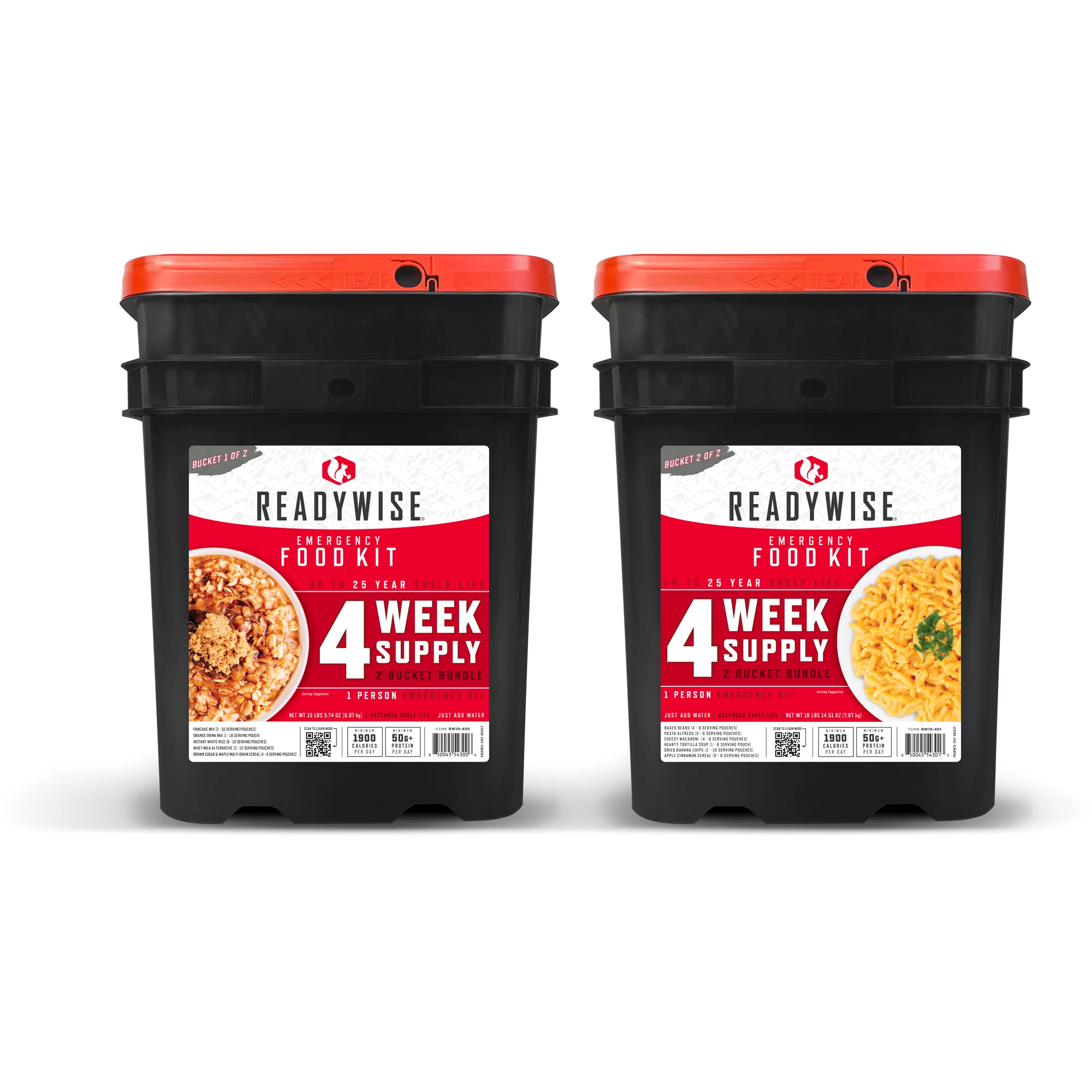 4 Week Supply - 2 Bucket Bundle (Over 2000 Calories/Day) – ReadyWise