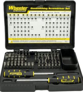 Wheeler's Deluxe Gunsmithing Screwdriver Set is the kit that belongs on every gunsmithing bench - the well thought-out bit selection will put an end to burred, buggered, busted up screw slots on any gun that comes your way.