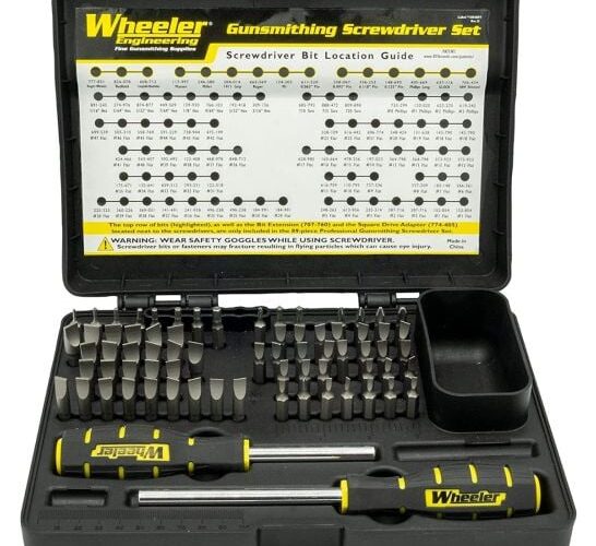 Wheeler's Deluxe Gunsmithing Screwdriver Set is the kit that belongs on every gunsmithing bench - the well thought-out bit selection will put an end to burred, buggered, busted up screw slots on any gun that comes your way.