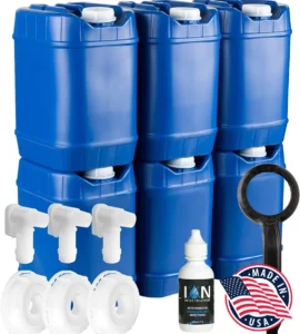 30-Gallon Stackable Water Container Essentials Kit