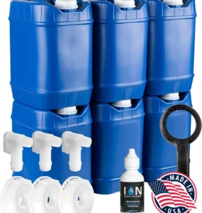 30-Gallon Stackable Water Container Essentials Kit
