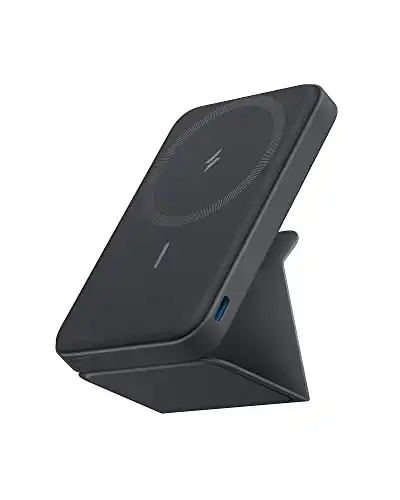 Anker Magnetic Battery, 5,000mAh Foldable Magnetic Wireless Portable Charger with Stand and USB-C (On The Side), Only for iPhone 15/15 Plus/15 Pro/15 Pro Max, iPhone14/13 Serie