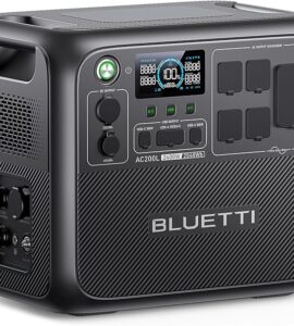 BLUETTI Portable Power Station AC200L, 2048Wh LiFePO4 Battery Backup, Expandable to 8192Wh w/ 5 2400W AC Outlets (3600W Power Lifting), 30A RV Output, Solar Generator for Camping, Home Use, Emergency