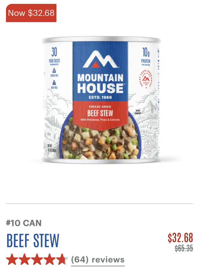 Beef Stew #10 Can | Mountain House