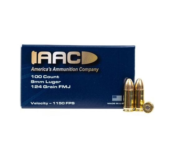 AAC 9mm Ammo 124 Grain FMJ 1000rd Bundle