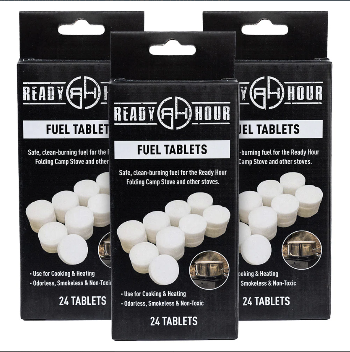 3-Pack of 24 Smokeless Solid Fuel Tablets (Hexamine) by Ready Hour - My Patriot Supply