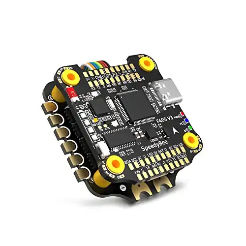 SpeedyBee F405 V3 Flight Controller Stack:30x30 Bluetooth Stack with 4in1 50A ESC Board,Wireless Betaflight Configuration,Blackbox,Barometer for DJI O3 Air Unit FPV