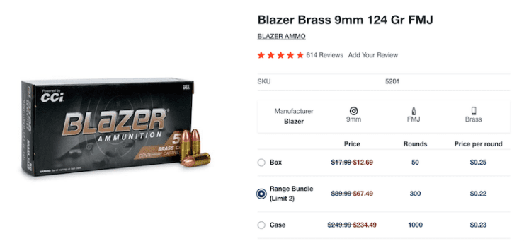Blazer Brass 9mm Range Bundle